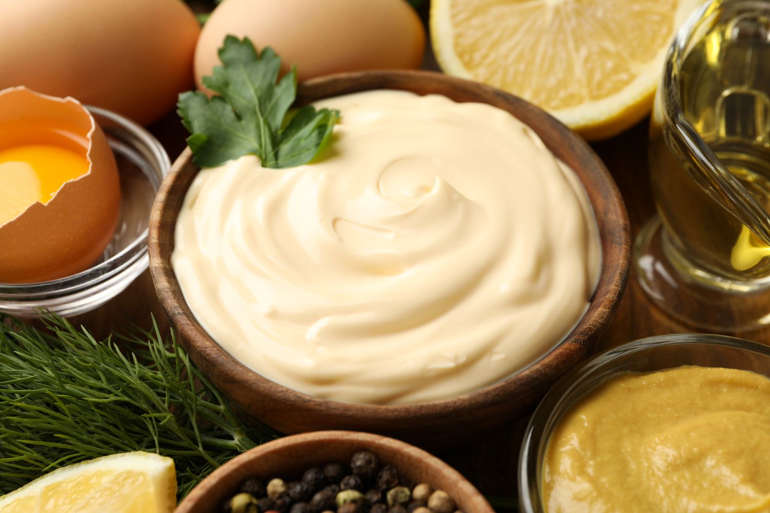 bowl of mayonnaise